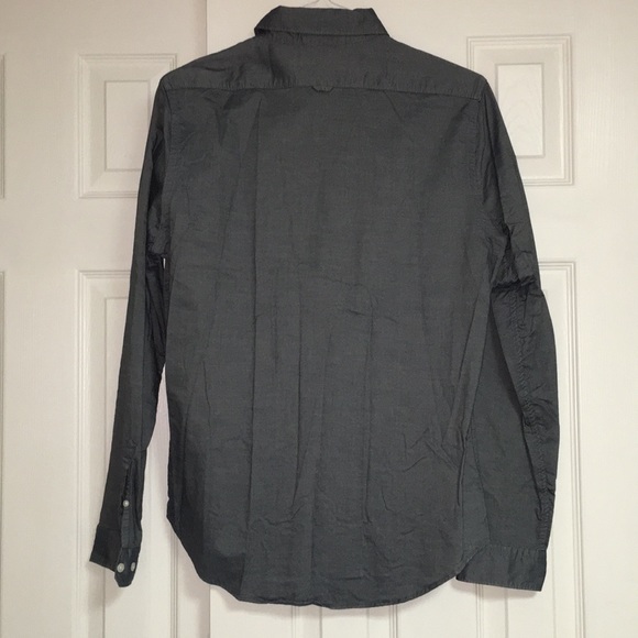 Express Blue Twill Button-up - Picture 4 of 4